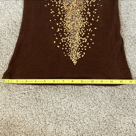 Brown sequin Fang Glam y2k tank top - Picture 5 of 7